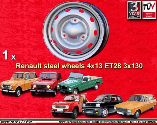 Cerchio acciaio renault r4 - 1,