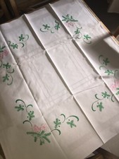 Tovaglia da te Centro tavolo Con ricamo Fatto A Mano Stelle di Natale