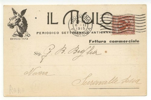 Cartolina mulo periodico - il,