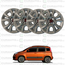KIT SET 4 COPRICERCHI BORCHIE COPPA RUOTA FIAT PANDA 312 2012 2013 DIAMETRO D15"
