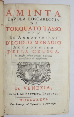 Aminta ediz 1736 - ediz.,