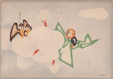 CARTOLINA MILITARE ,ALA LITTORIA - AEREOPORTO DEL LITTORIO - FUTURISMO - CRALI