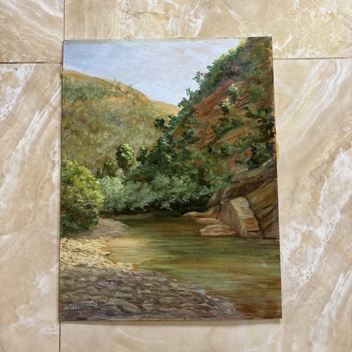 Paesaggio con fiume - paesaggio, su