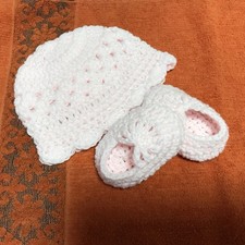 Set scarpe all'uncinetto fatte