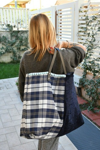 Borsa cucita mano stoffa - a,