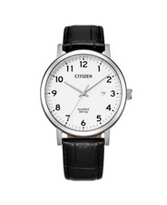 Orologio CITIZEN Uomo Analogico Quarzo Casual Abito Classico Quadrante Bianco Impermeabile Tondo
