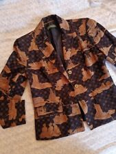 SOULEIADO  french Provençal toile de jouy blazer jacket womens M vintage 