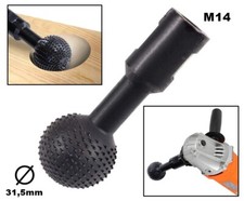 FRESA ABRASIVA RASPA PER LEGNO TONDA A SFERA 31,5 mm PER SMERIG. ANGOLARE 115 mm