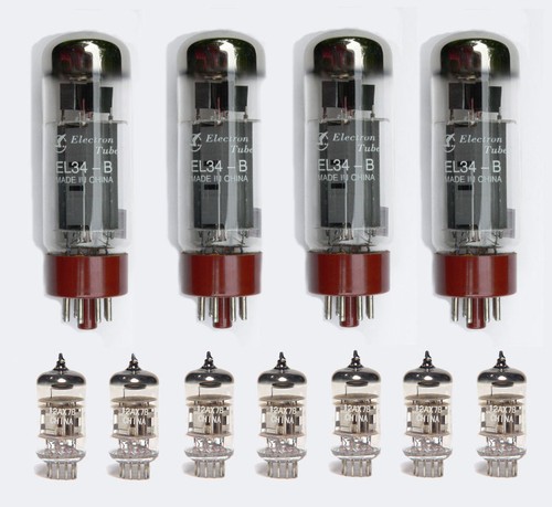 Kit valvole el34 12ax7 ecc83 - el34, 12ax7/ecc83