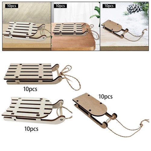 Slitte legno miniatura - in,