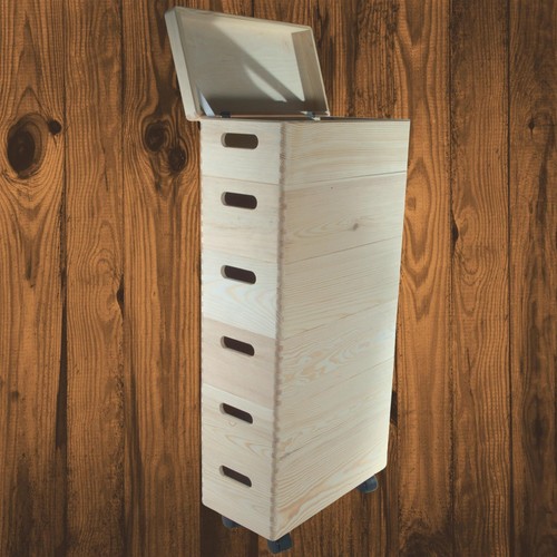Cassa portaoggetti legno 6 - portaoggetti, in