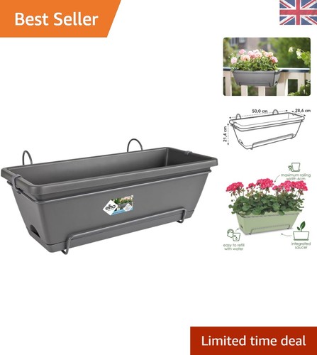 Fioriera balcone nera - fioriera,