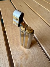 Cartier Accendino CARTIER SANTOS PARIS in Argento 925 Satinato con Strisce ORO