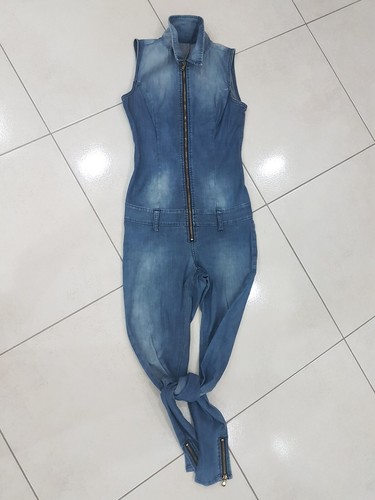 Jumpsuit met denim - jumpsuit,