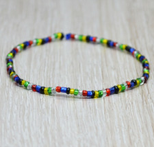 bracciale elastico perline bandiera paese sudafrica 2mm