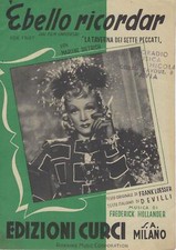 Spartito musicale - E' bello ricordar - Fox Trot - Curci Milano