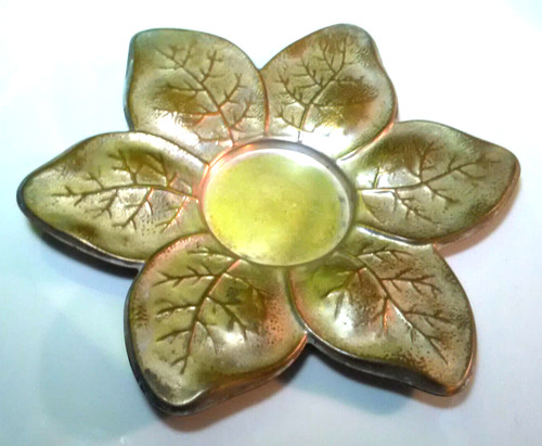 Piatto foglia - , ottone