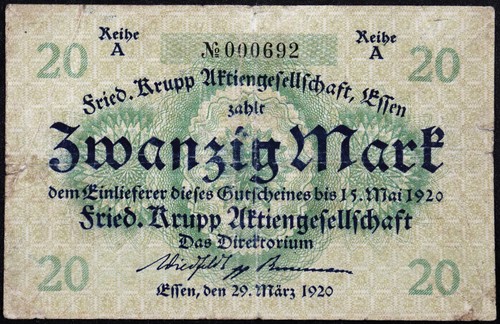 Essen 1920 rara fritto - 1920, xx-rara