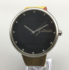 Orologio Gattinoni Vergine Gattino Unisex 46mm Tono Argento Quadrante Nero Batteria Nuova