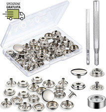 Bottoni Automatici a Pressione in Acciaio Inox 15MM Bottoni a Pressione in Metal