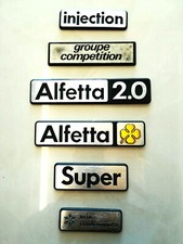 ALFA ROMEO ALFETTA TARGHETTA FREGIO STEMMA LOGO SIGLA SCRITTA BADGE EMBLEMA  
