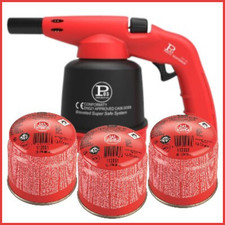 Saldatore bruciatore cannello a gas butano fiamma ossidrica con 3 a cartucce