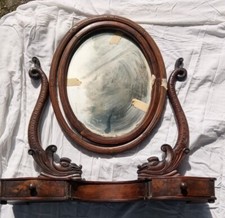 Specchiera "psiche" in legno di noce antico - Vintage