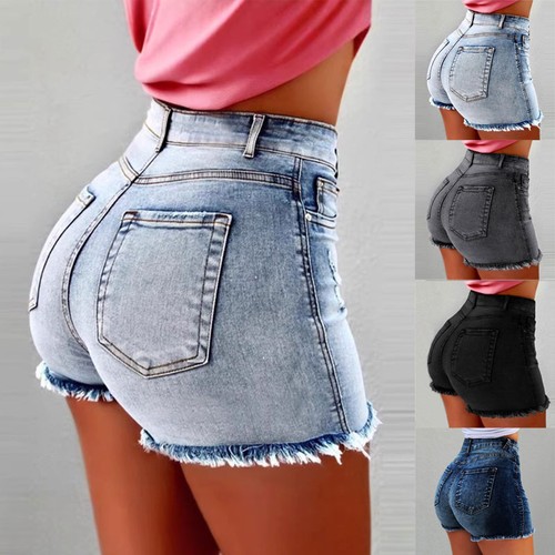 Pantaloncini donna denim vita