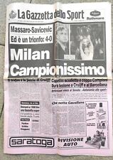 MILAN CAMPIONISSIMO COPPA CAMPIONI 1994 ATENE BARCELLONA Gazzetta dello Sport 