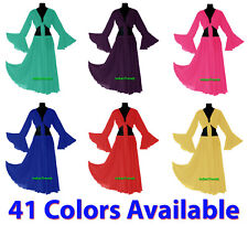 Gonna+Top Set Ventre Danza Chiffon a Balze Cravatta Gitano Abito Flamenco Jupe