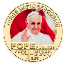 Moneda oro papa francisco - papa,
