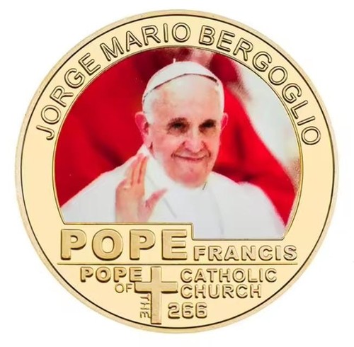 Moneda oro papa francisco - papa,