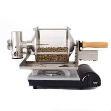Household Fuel Gas Coffee Beans Baking Machine Direct Fire Roaster Capacity 400G
