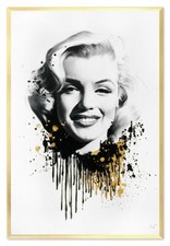Marylin Monroe - 63X93CM - Dipinto A Olio Su Tela - Con Cornice - G106471