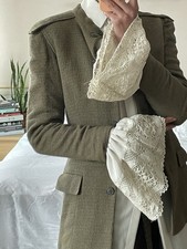 GIORGIO ARMANI giacca sartoriale vintage anni 80 lana verde melange IT42, UK10, US6