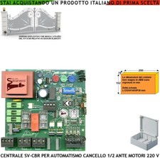 Quadro Cancello Elettrico Compatibile 1/2 Motori Fadini 230 V 550 W Radioriceven