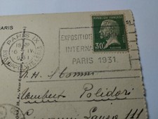 Antique Paris Postcard 1931