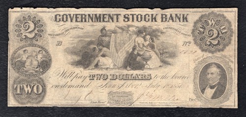 1851 governo stock bank - $2,