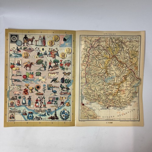 Stampa geografica uruguay 1959 - geografica,