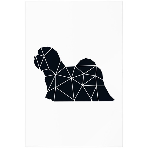 Lhasa apso stile origami - apso,,
