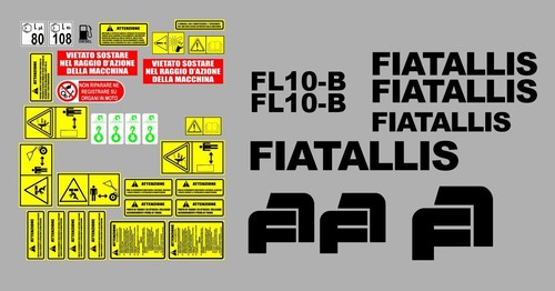 Fiat allis fl10b decalcomanie - fiat,