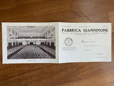 DEPLIANT BROCHURE FABBRICA GIANNONE POLTRONE PER CINEMA TEATRO,MUSICA,SPETTACOLI