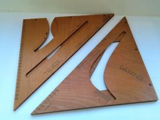 set  di 2 SQUADRE RAPPORTATRICE DA SARTO LE GRAND CHIC PERAZZOLO BOLOGNA 1960 le