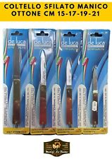 COLTELLO SFILATO MANICO OTTONE COLTELLO RICHIUDIBILE DE LUCA 15-17-19-21 CM