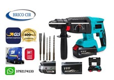Trapano Tassellatore Martello Demolitore a Percussione 2 Batterie 128V SDS Plus