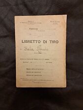 Libretto di tiro con Moschetto 1891 - Reggimento Nizza Cavalleria 1° Squad. 1928