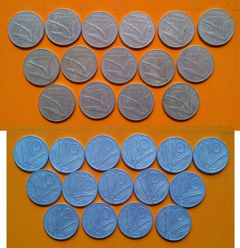 Repubblica italiana lire - italiana, 10