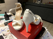 scarpe da sposa bianche con tacco