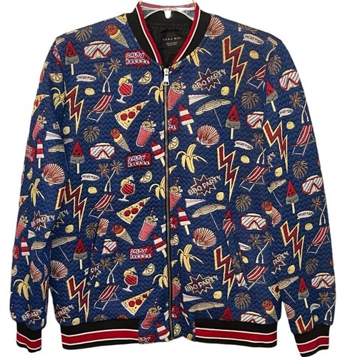 Zara uomo jacquard bomber - jacquard,