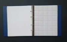 CONTENITORE ALBUM RACCOGLITORE BLU  MASTERPHIL PORTAMONETE + 5 PAGINE RINFORZATE